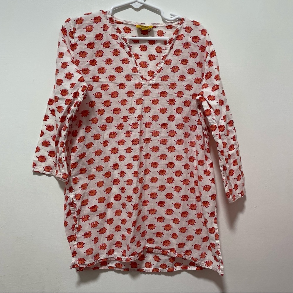 Roberta Roller Rabbit elephant print tunic  Blouse